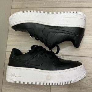 Nike Air Force 1 Sage Low Women's Black/White Platform Sneakers